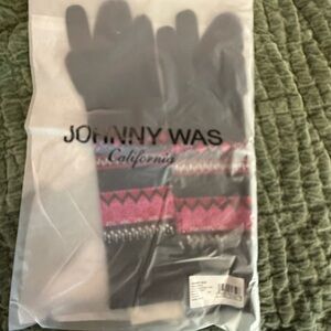 Johnny Was Black Embroidered Gloves